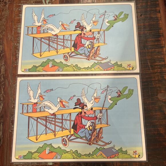 Vintage Pepsi 1978 Happy Birthday Mickey Placemat Set Of 8 Disney Illustrations - Picture 3 of 6
